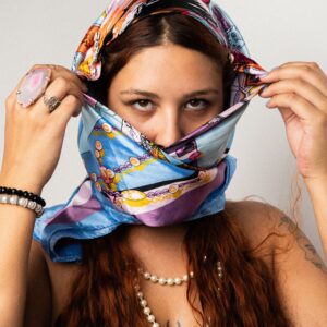 Lenço Seda Estampado